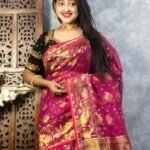 Purple Red Soft Joriwork Jamdani Saree