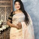 Vanilla Soft Joriwork Jamdani Saree