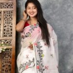 White Soft Bonolota Jamdani Sari